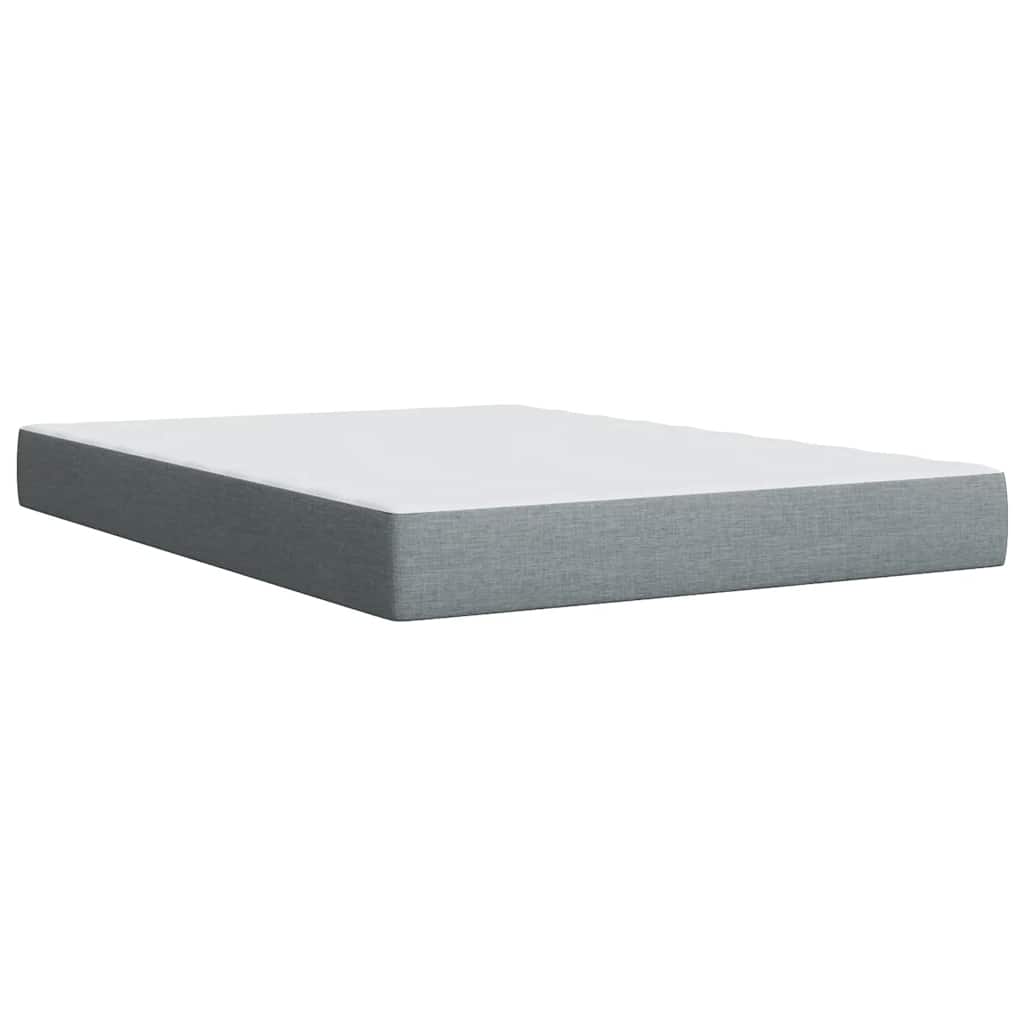 Giroletto a Molle con Materasso Grigio Chiaro 160x200cm Tessuto | homemem39