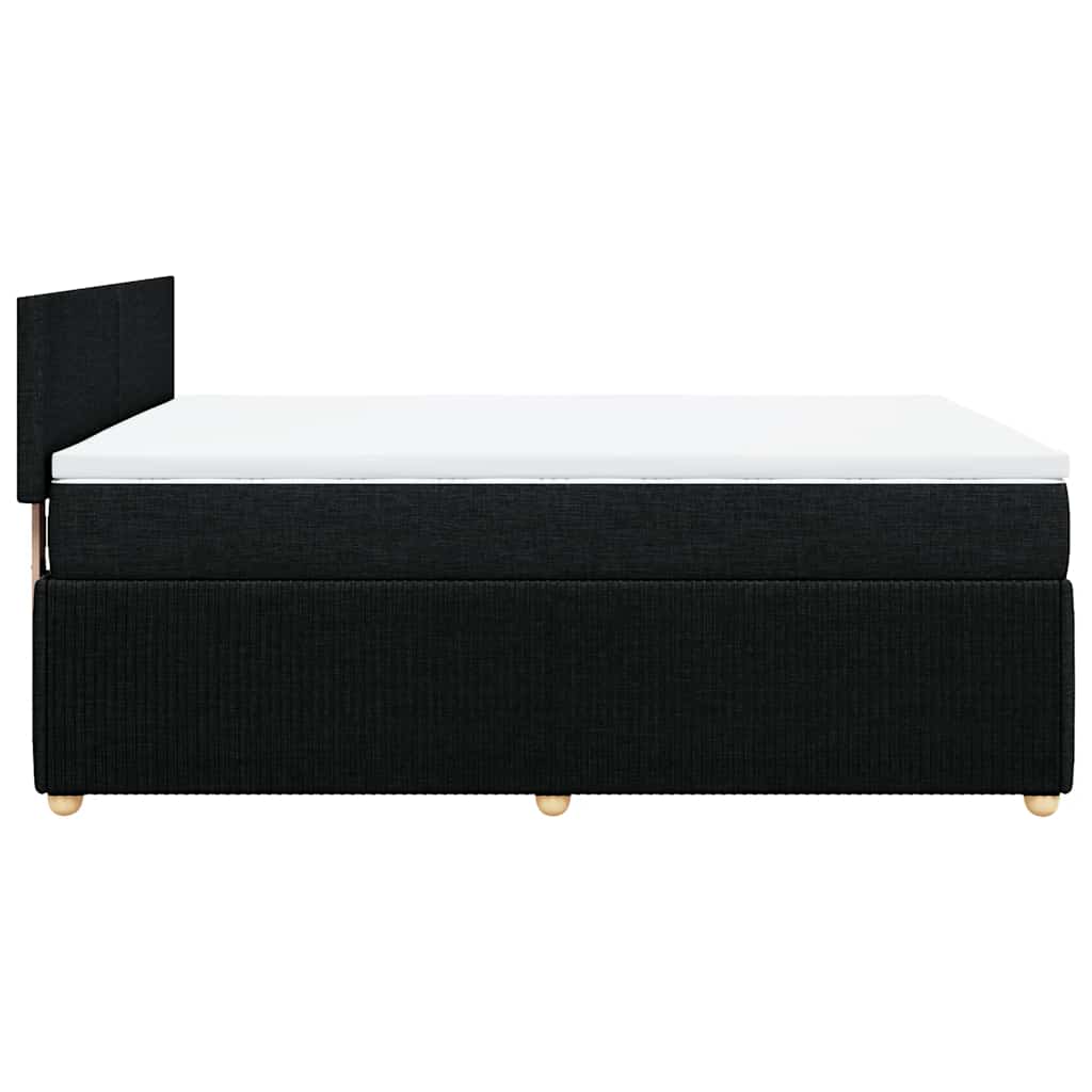 Giroletto a Molle con Materasso Nero 160x200 cm in Tessuto | homemem39