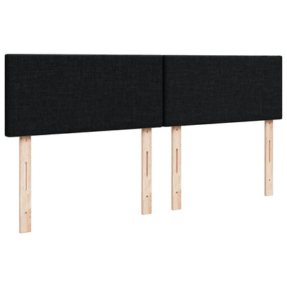 Giroletto a Molle con Materasso Nero 160x200 cm in Tessuto | homemem39