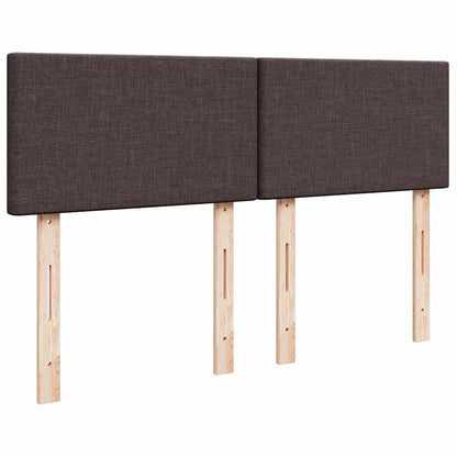 Giroletto a Molle con Materasso Marrone Scuro 160x200cm Tessuto | homemem39