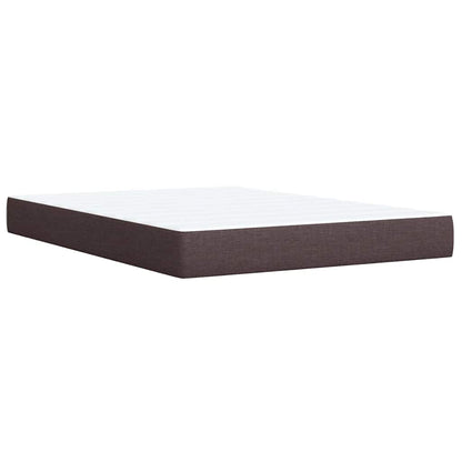 Giroletto a Molle con Materasso Marrone Scuro 160x200cm Tessuto | homemem39