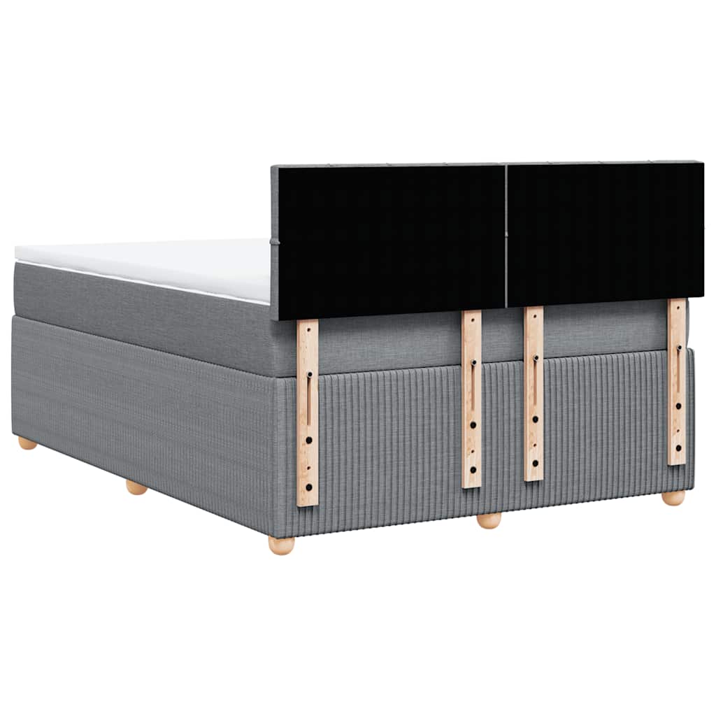 Giroletto a Molle con Materasso Grigio Chiaro 160x200cm Tessuto | homemem39