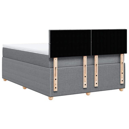 Giroletto a Molle con Materasso Grigio Chiaro 160x200cm Tessuto | homemem39