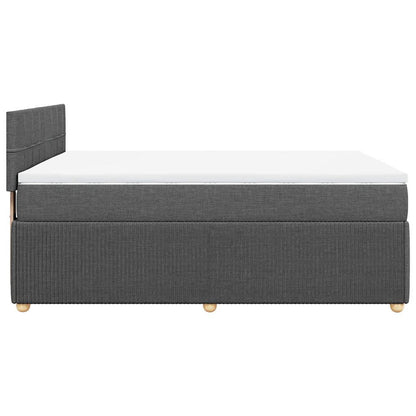 Giroletto a Molle con Materasso Grigio Scuro 160x200 cm Tessuto | homemem39