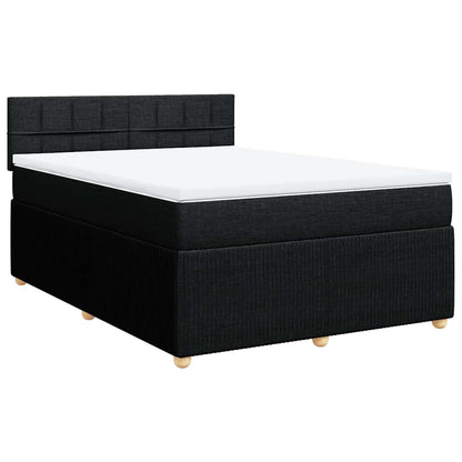Giroletto a Molle con Materasso Nero 160x200 cm in Tessuto | homemem39