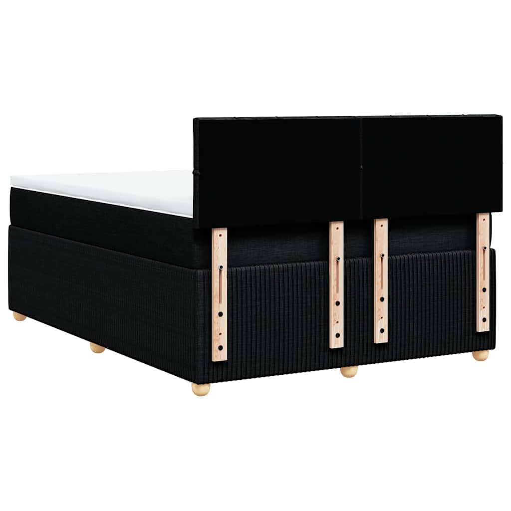 Giroletto a Molle con Materasso Nero 160x200 cm in Tessuto | homemem39