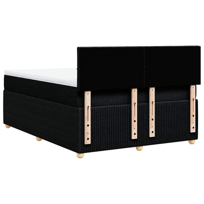 Giroletto a Molle con Materasso Nero 160x200 cm in Tessuto | homemem39