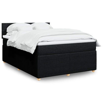 Giroletto a Molle con Materasso Nero 160x200 cm in Tessuto | homemem39