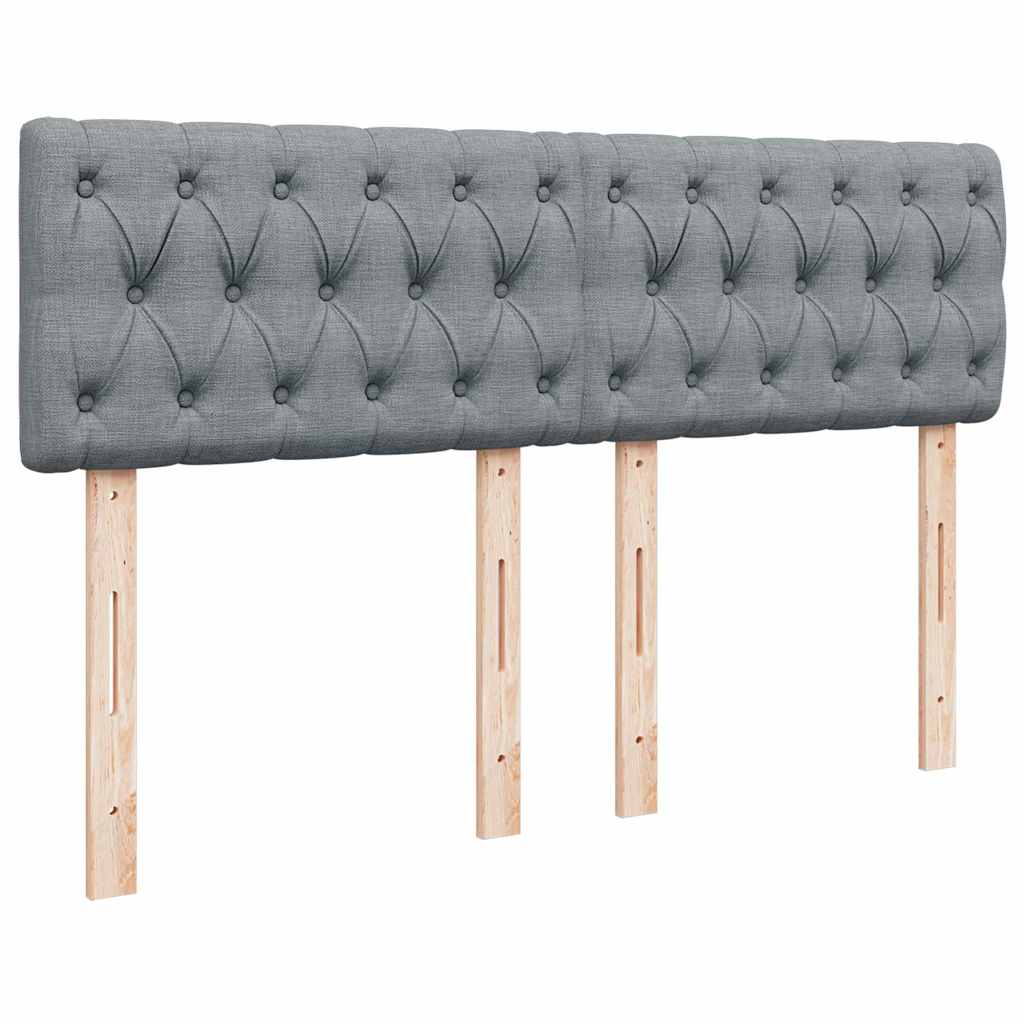 Giroletto a Molle con Materasso Grigio Chiaro 160x200cm Tessuto | homemem39