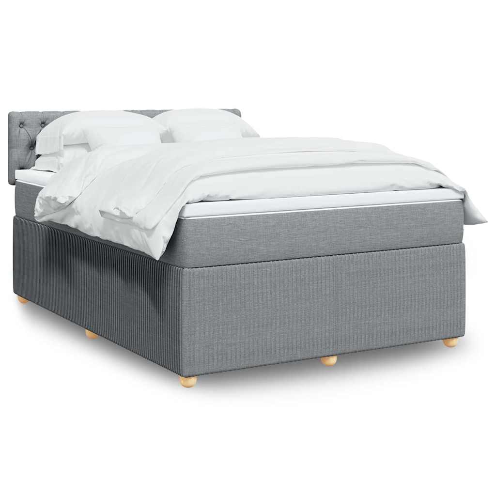 Giroletto a Molle con Materasso Grigio Chiaro 160x200cm Tessuto | homemem39