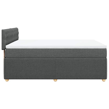Giroletto a Molle con Materasso Grigio Scuro 160x200 cm Tessuto | homemem39