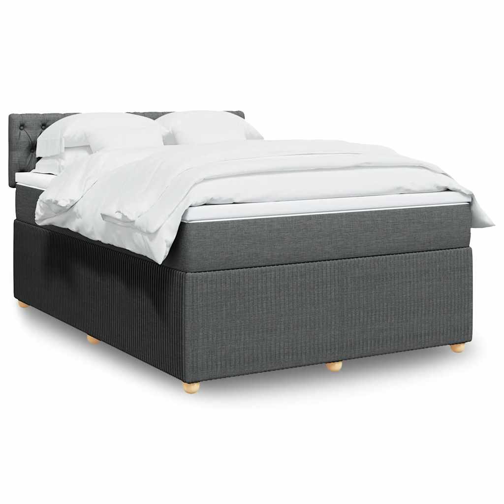 Giroletto a Molle con Materasso Grigio Scuro 160x200 cm Tessuto | homemem39