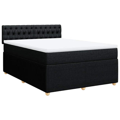 Giroletto a Molle con Materasso Nero 160x200 cm in Tessuto | homemem39