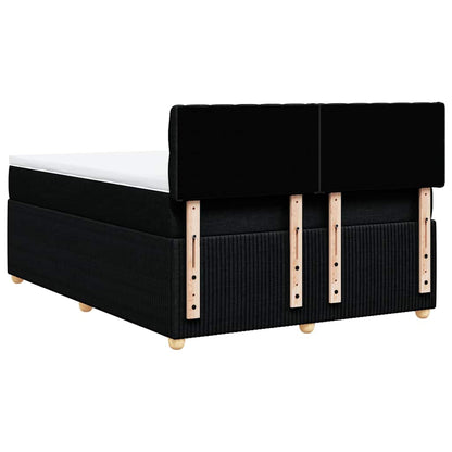 Giroletto a Molle con Materasso Nero 160x200 cm in Tessuto | homemem39