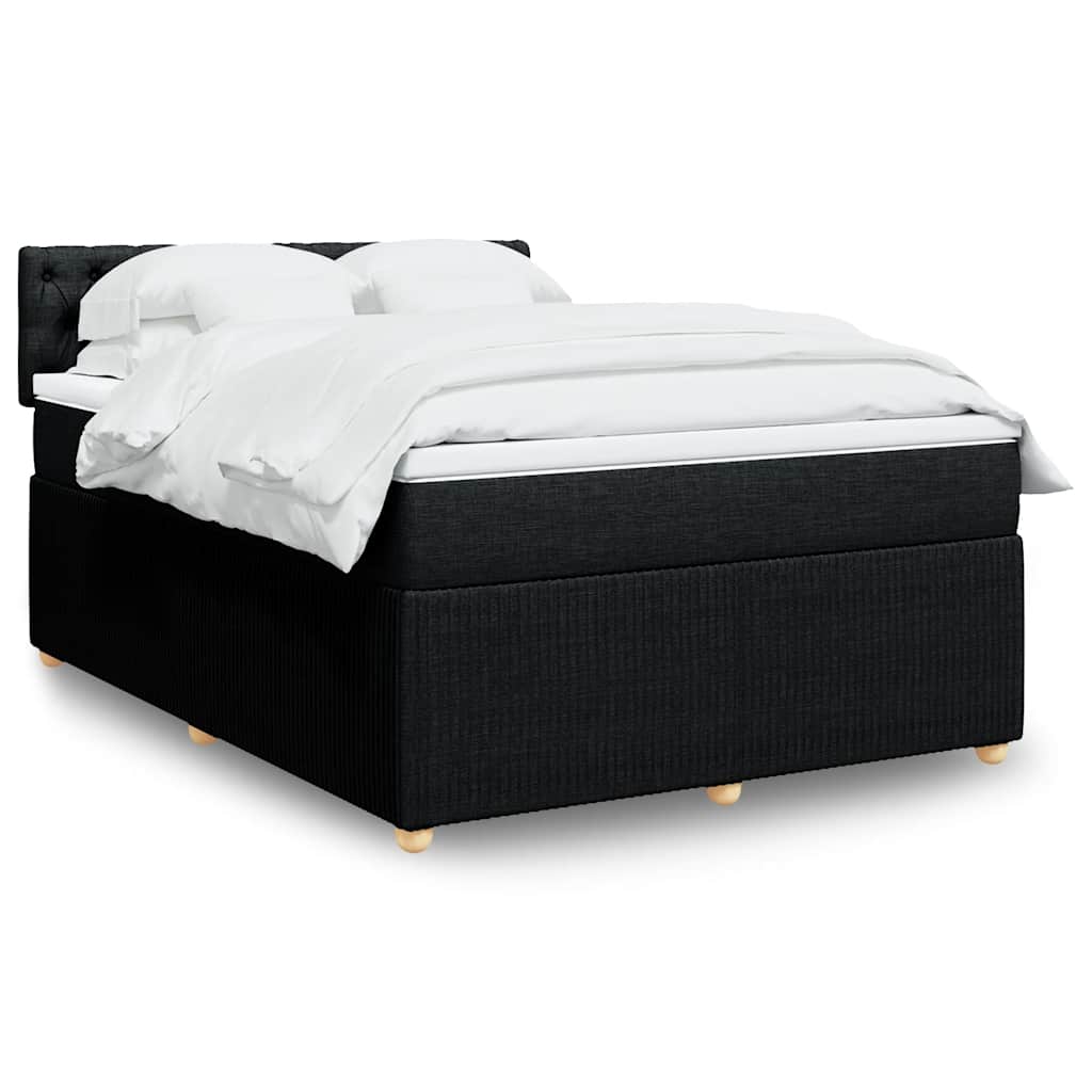 Giroletto a Molle con Materasso Nero 160x200 cm in Tessuto | homemem39