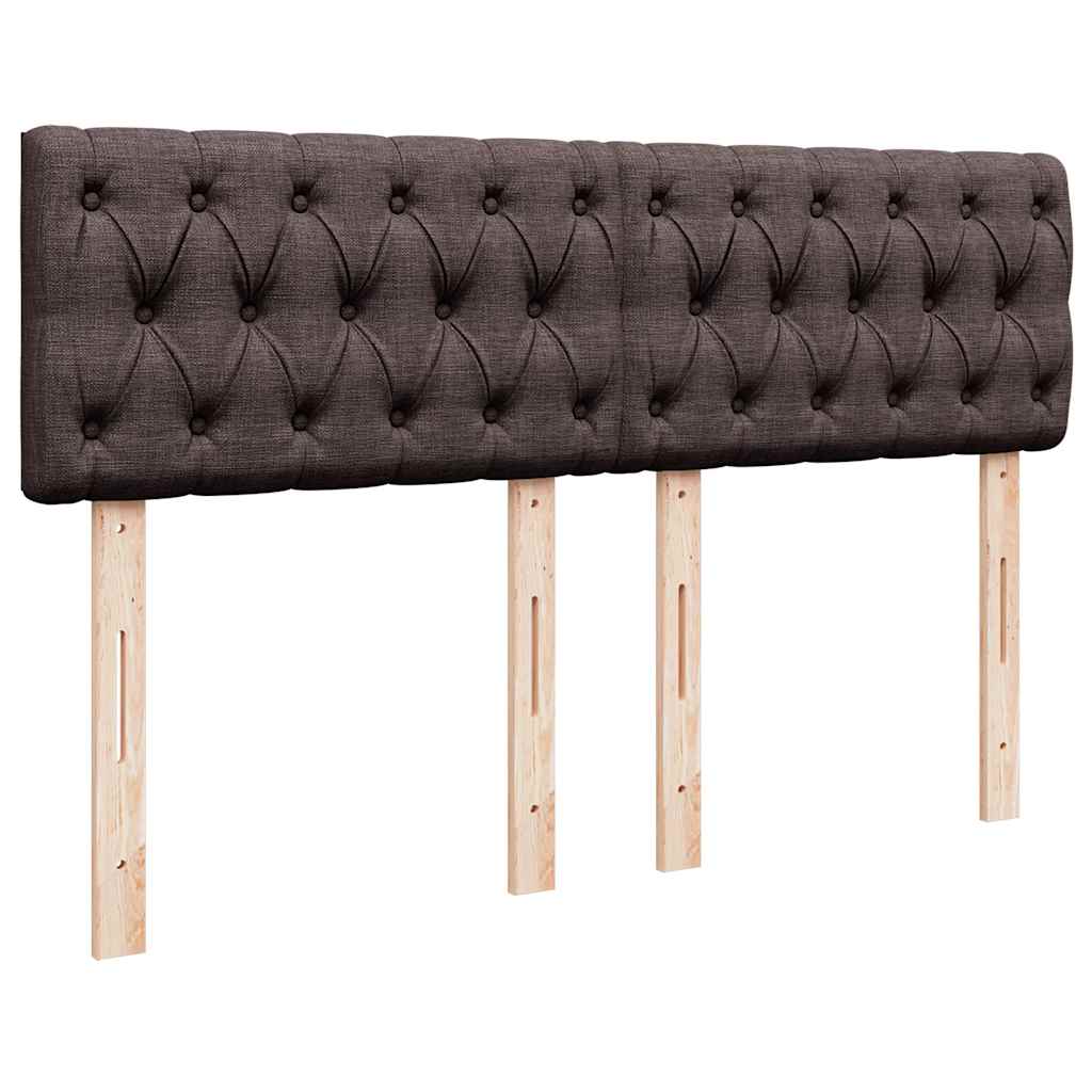 Giroletto a Molle con Materasso Marrone Scuro 160x200cm Tessuto | homemem39
