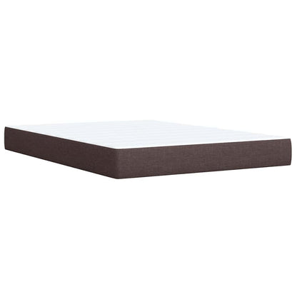 Giroletto a Molle con Materasso Marrone Scuro 160x200cm Tessuto | homemem39