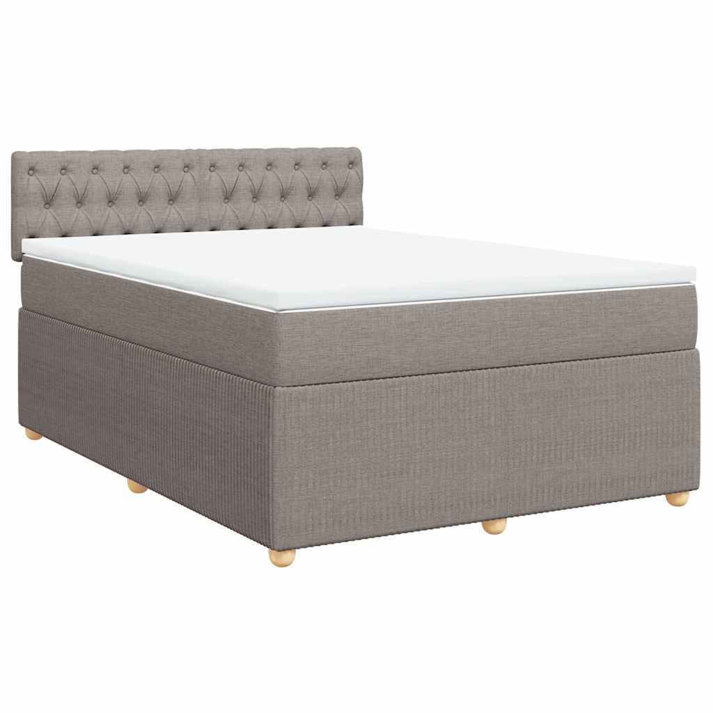 Giroletto a Molle con Materasso Tortora 160x200 cm in Tessuto | homemem39