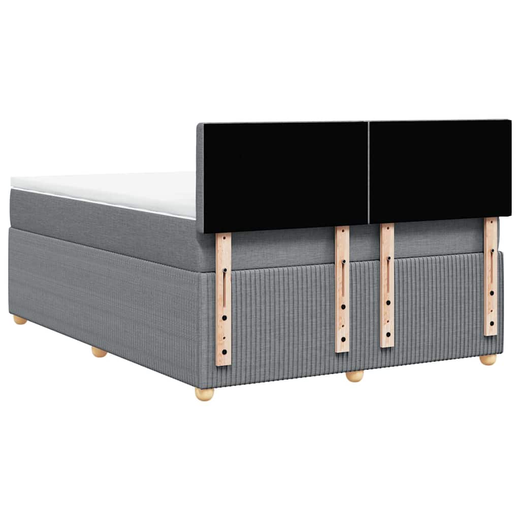 Giroletto a Molle con Materasso Grigio Chiaro 160x200cm Tessuto | homemem39