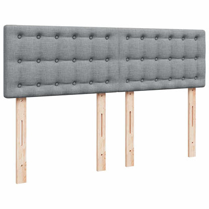 Giroletto a Molle con Materasso Grigio Chiaro 160x200cm Tessuto | homemem39