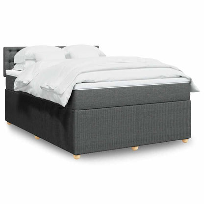 Giroletto a Molle con Materasso Grigio Scuro 160x200 cm Tessuto | homemem39