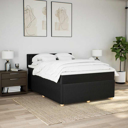 Giroletto a Molle con Materasso Nero 160x200 cm in Tessuto | homemem39