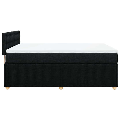 Giroletto a Molle con Materasso Nero 160x200 cm in Tessuto | homemem39