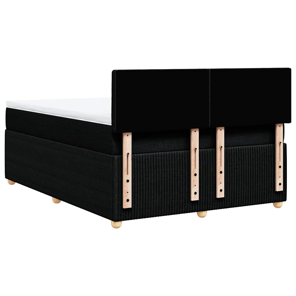 Giroletto a Molle con Materasso Nero 160x200 cm in Tessuto | homemem39