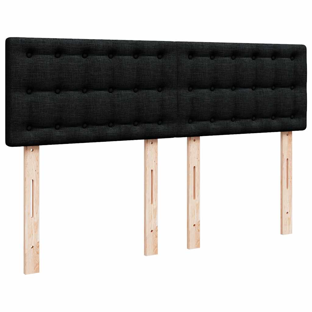 Giroletto a Molle con Materasso Nero 160x200 cm in Tessuto | homemem39