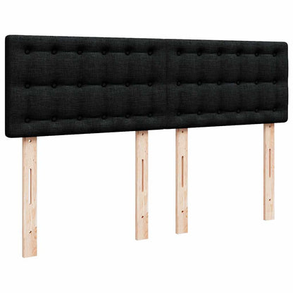 Giroletto a Molle con Materasso Nero 160x200 cm in Tessuto | homemem39
