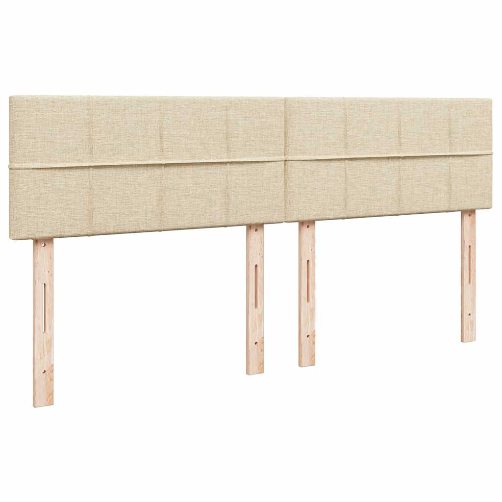 Giroletto a Molle con Materasso Crema 180x200 cm in Tessuto | homemem39