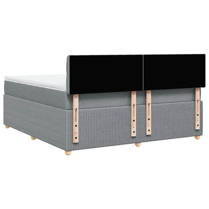 Giroletto a Molle con Materasso Grigio Chiaro180x200 cm Tessuto - homemem39