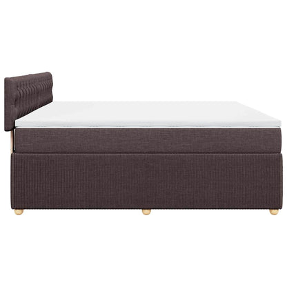 Giroletto a Molle con Materasso Marrone Scuro 180x200cm Tessuto | homemem39