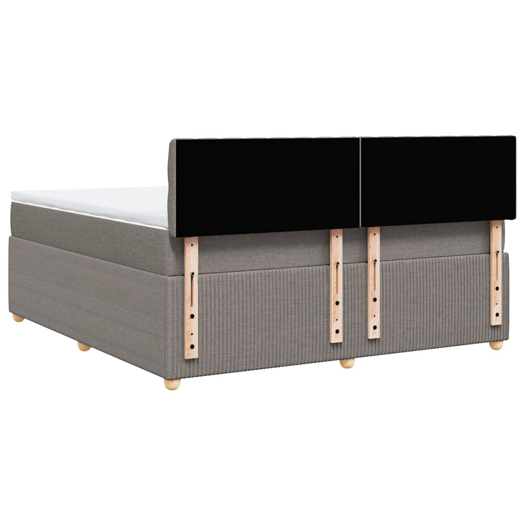Giroletto a Molle con Materasso Tortora 180x200 cm in Tessuto | homemem39