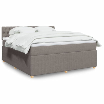 Giroletto a Molle con Materasso Tortora 180x200 cm in Tessuto | homemem39