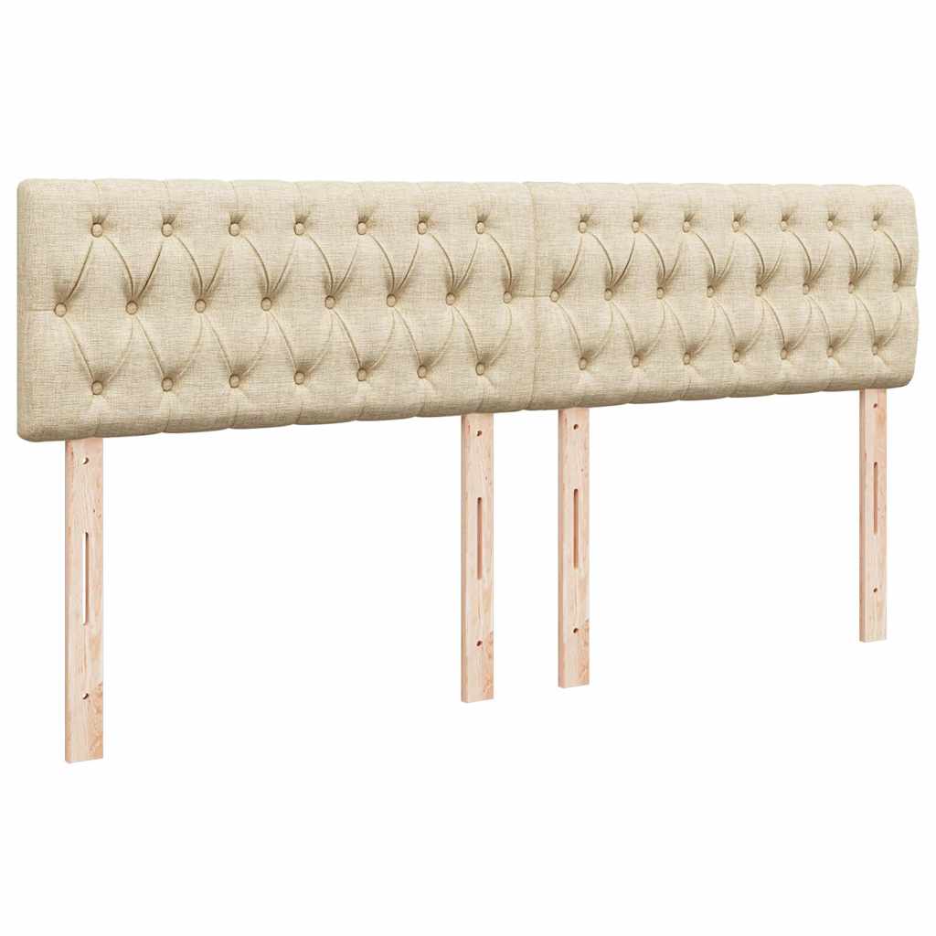 Giroletto a Molle con Materasso Crema 180x200 cm in Tessuto | homemem39