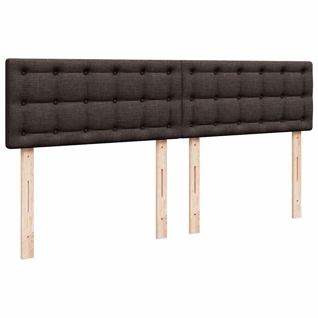 Giroletto a Molle con Materasso Marrone Scuro 180x200cm Tessuto | homemem39