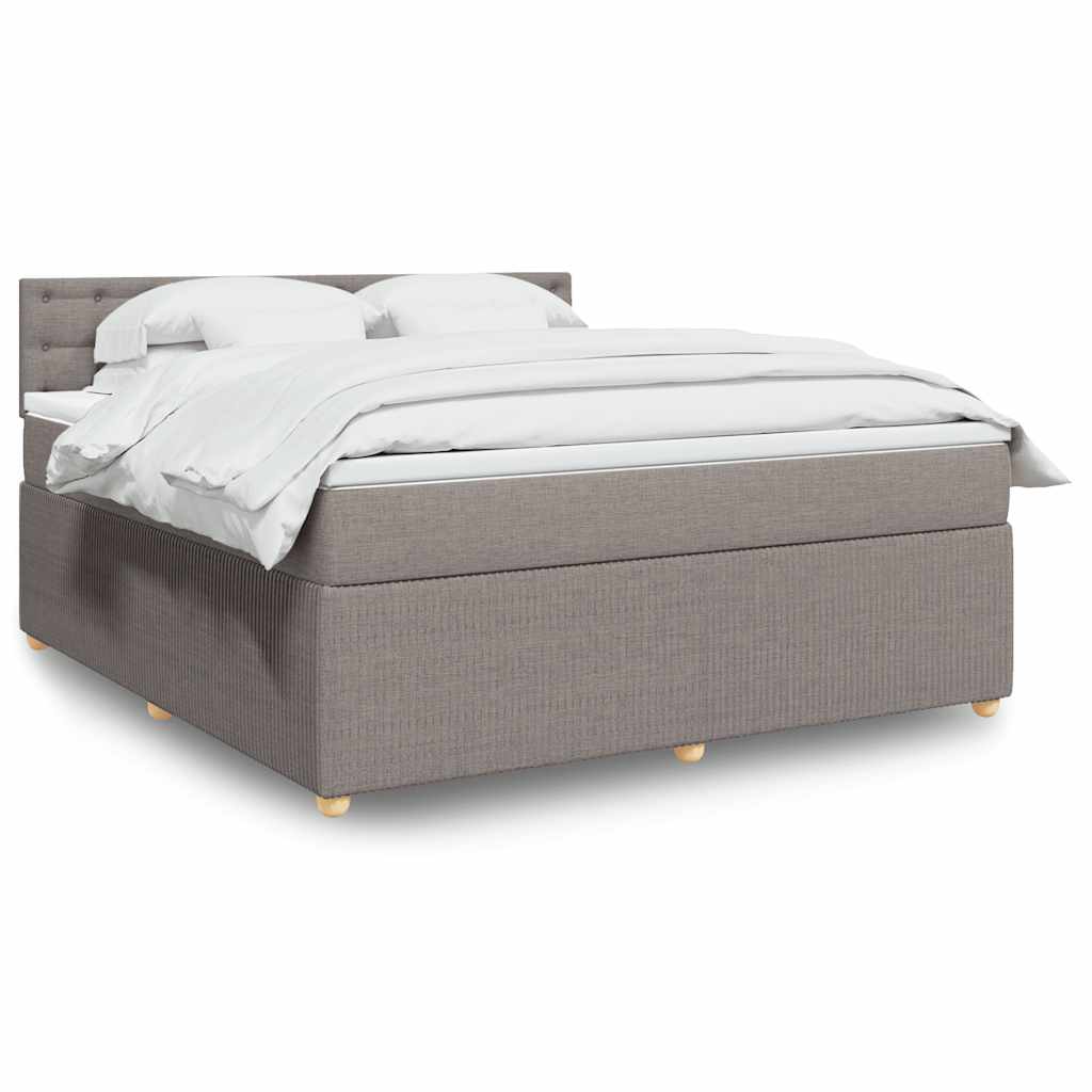 Giroletto a Molle con Materasso Tortora 180x200 cm in Tessuto | homemem39