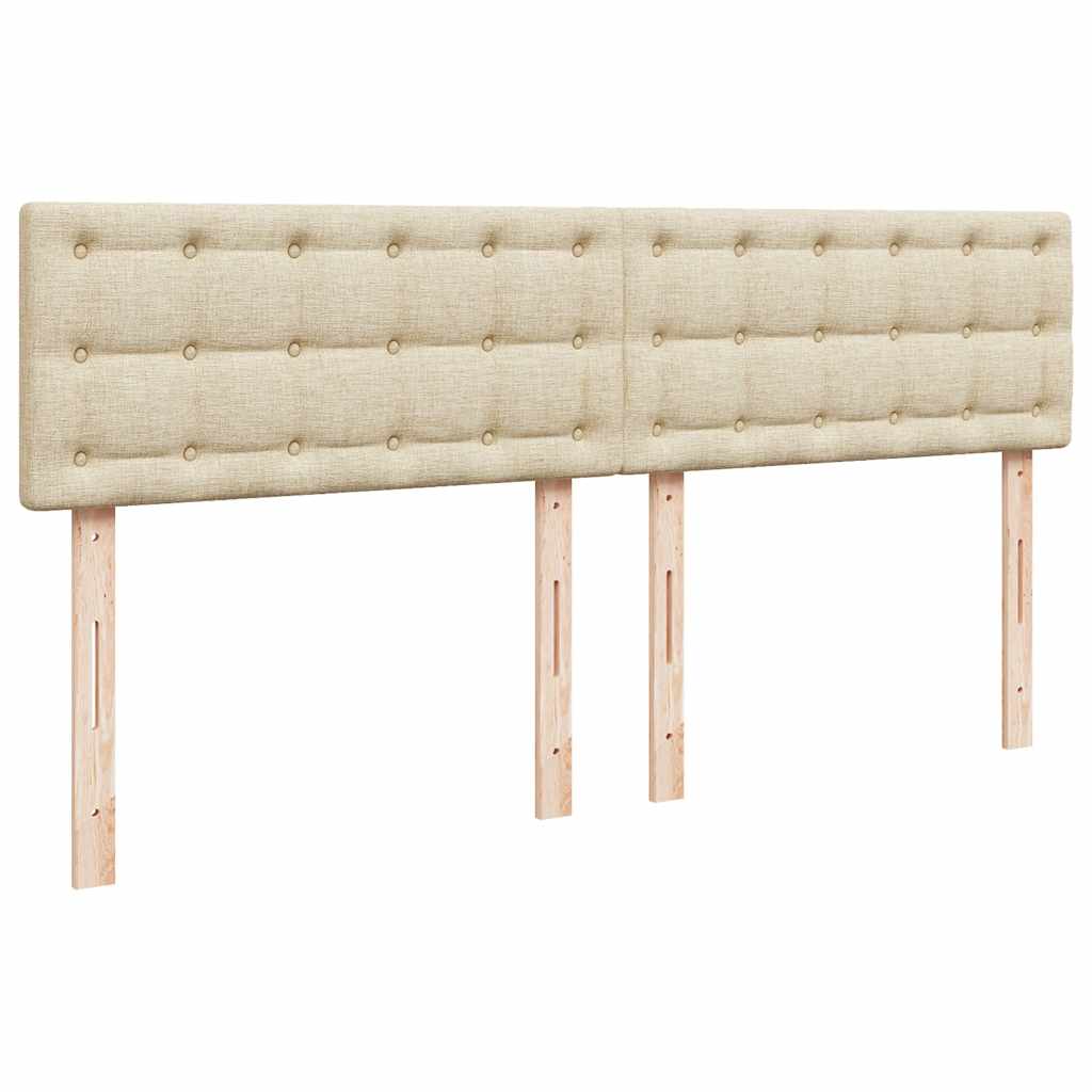 Giroletto a Molle con Materasso Crema 180x200 cm in Tessuto | homemem39
