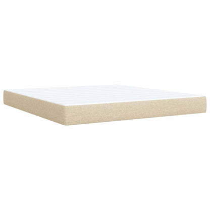 Giroletto a Molle con Materasso Crema 180x200 cm in Tessuto | homemem39