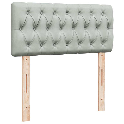Giroletto a Molle con Materasso Grigio Chiaro 80x200 cm Velluto | homemem39