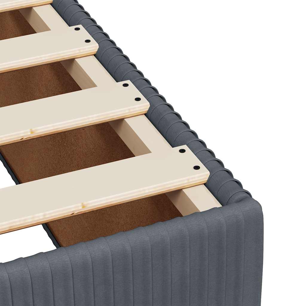 Giroletto a Molle con Materasso Grigio Scuro 80x200 cm Velluto | homemem39