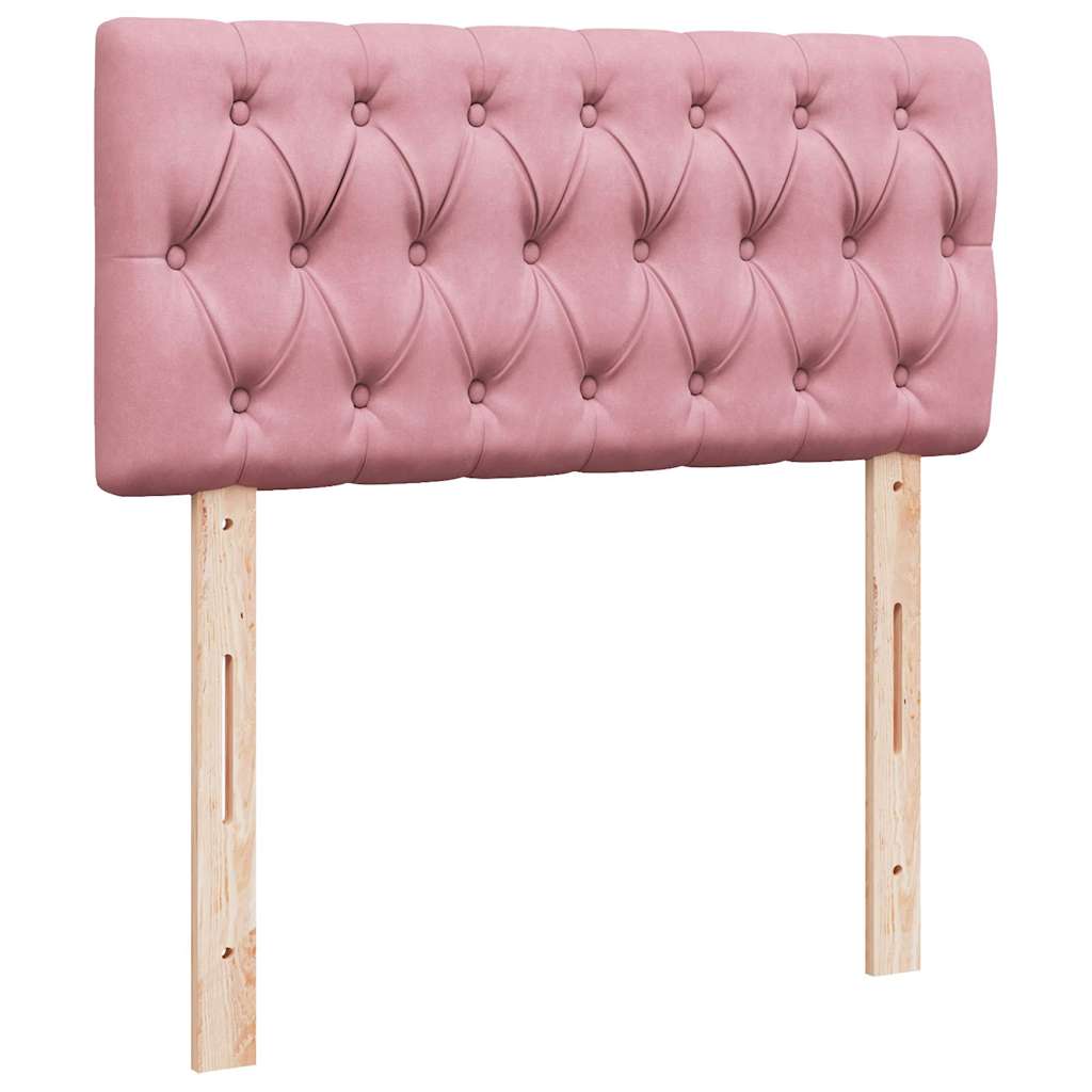 Giroletto a Molle con Materasso Rosa 80x200 cm in Velluto | homemem39