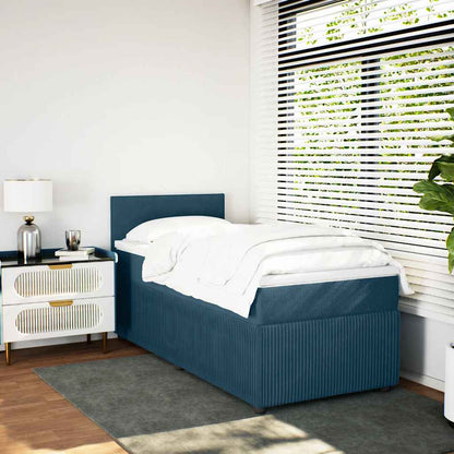 Giroletto a Molle con Materasso Blu 90x190 cm in Velluto | homemem39