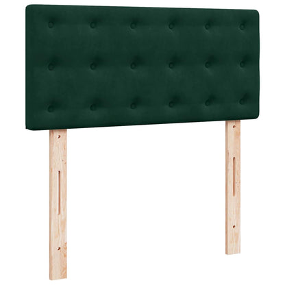 Giroletto a Molle con Materasso Verde Scuro 90x190 cm Velluto | homemem39
