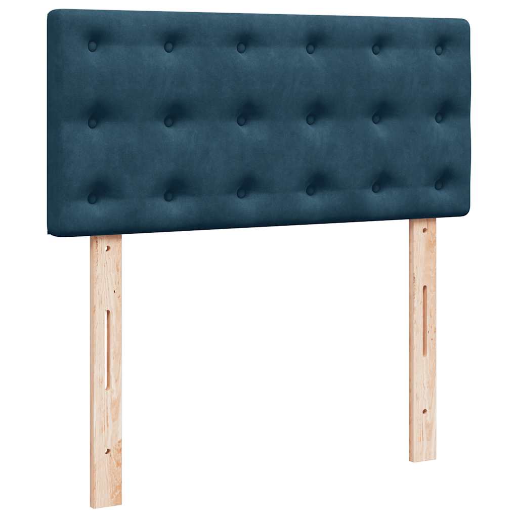 Giroletto a Molle con Materasso Blu 90x190 cm in Velluto | homemem39