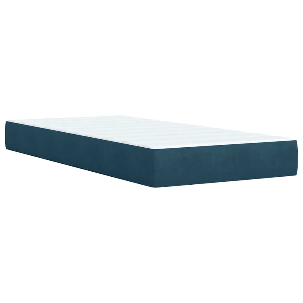 Giroletto a Molle con Materasso Blu 90x190 cm in Velluto | homemem39