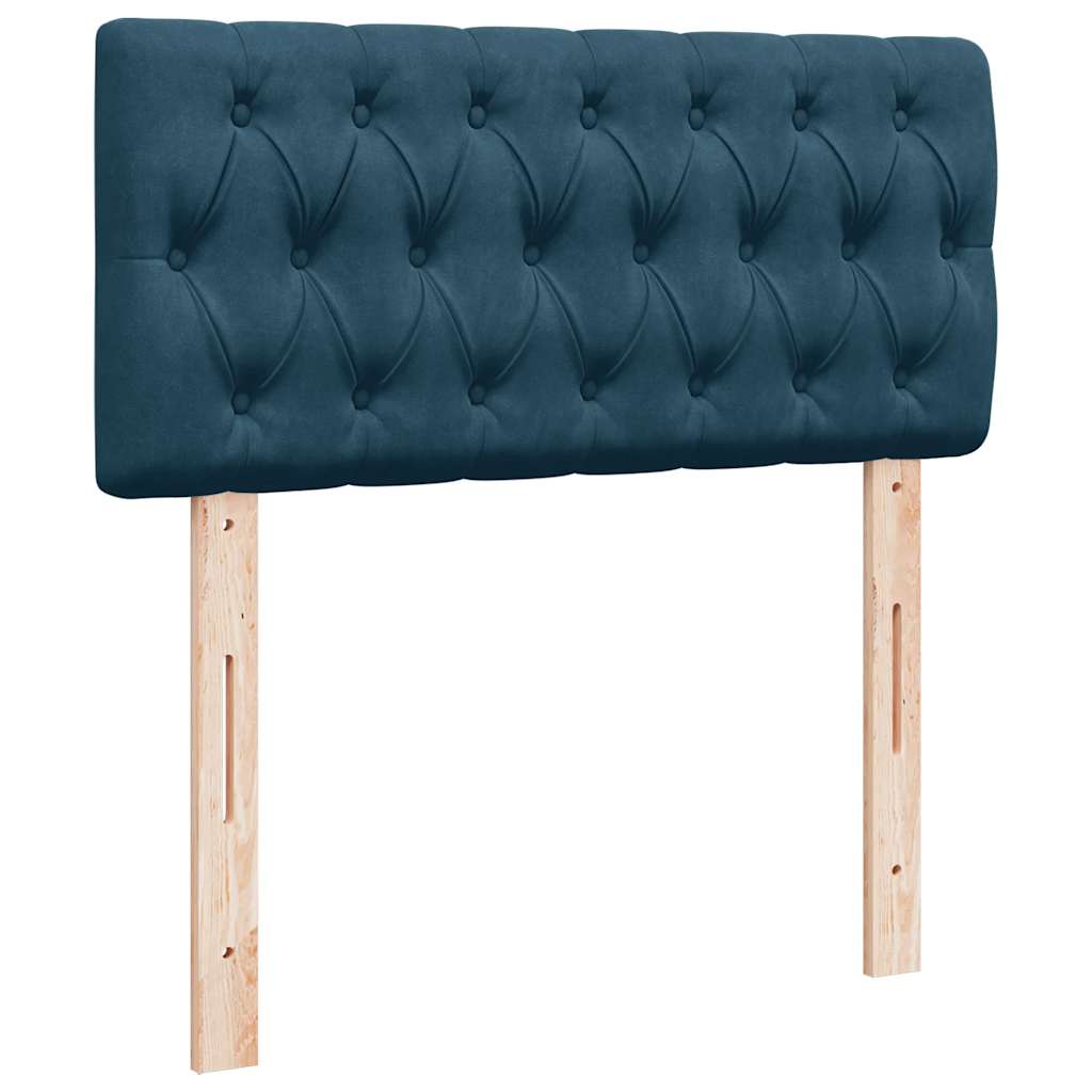 Giroletto a Molle con Materasso Blu 90x190 cm in Velluto | homemem39