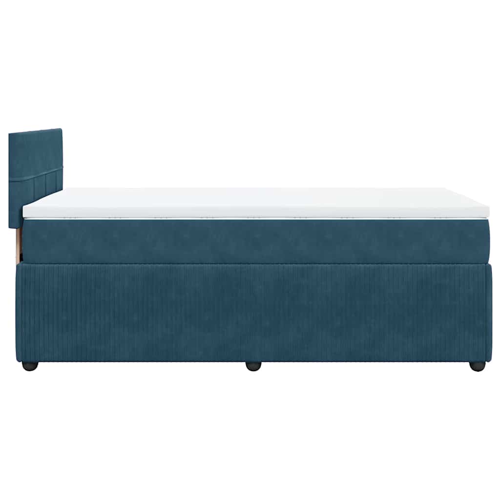 Giroletto a Molle con Materasso Blu 90x190 cm in Velluto | homemem39