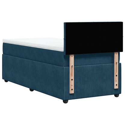 Giroletto a Molle con Materasso Blu 90x190 cm in Velluto | homemem39